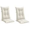 vidaXL Highback Chair Cushions 2 pcs Melange Cream 47.2"x19.7"x2.8" Fabric - 3 of 4