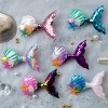 Summer Crystal - Sequin Mermaid Tail with Starry Shell Hair Clip - 1 Pack - 2 of 4