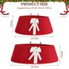 Adjustable Christmas Tree Collar, Rustic Plush Faux Fur Tree Collar Soft Xmas Tree Ring Boho Tree Skirt for Holiday Decorations - 4 of 4