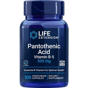 Pantothenic Acid (Vitamin B5) by Life Extension  -  100 VegCap - 1 of 2