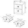 Sapphtopaz Modern Nightstand with 2 Drawers Rectangle Bedside Table with LED and USB Ports Wood Night Stand for Bedroom, Living Room - 3 of 4