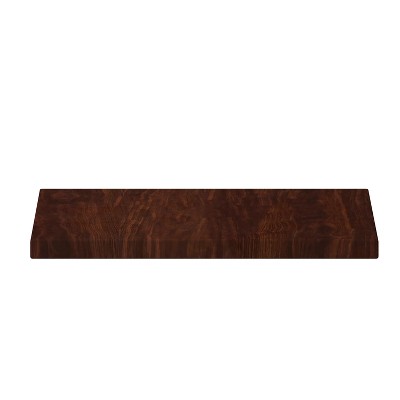 Glenbrook 36'' Square High-Gloss Walnut Resin Dining Table Top