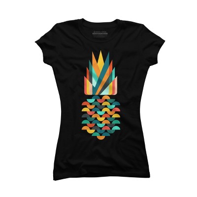 Junior's Design By Humans Geometric Pineapple By radiomode T-Shirt