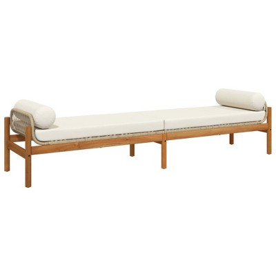 vidaXL Garden Bench Beige, cream white