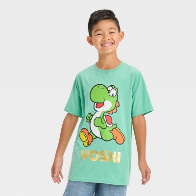 Boys' Super Mario Yoshi St. Patrick's Day Short Sleeve Graphic T-Shirt - Green L