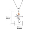 Clotth Sterling Silver Cross Necklace for Women - 925 Silver Choker with Cubic Zirconia,Faith-Based Accessory for Wedding,Birthday - 3 of 4