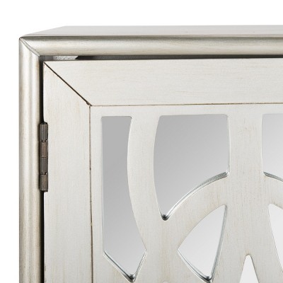 Ashlynn 32" Silver Solid Wood 2 Door Chest