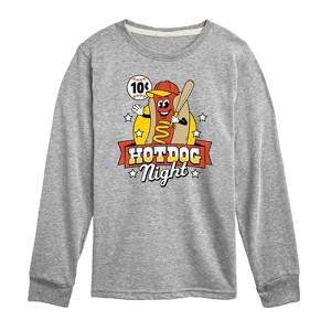 Boys' - Instant Message - Ten Cent Hotdog Night Long Sleeve Graphic T-Shirt - 1 of 4