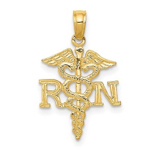 Black Bow Jewelry 14k Yellow Gold Polished R.N. Pendant - 1 of 4