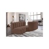 Meridian Furniture,Arc Brown Vegan Leather Modular Sofa - 2 of 4