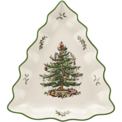 Spode Christmas Tree Rectangular Baking Dish In Box Never Used 10” England