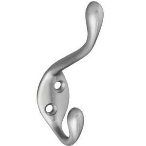 National Hardware 4.59 in. L Satin Nickel Silver Zinc Heavy Duty Garment Hook 35 lb. cap. - Case of 1 - 1 of 1