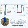 Angel Sar Swing Sets for Backyard, Colorful Outdoor Playset, Swing Set Outdoor for Kids, Climbing Ladder & Swing Ring Set - 4 of 4