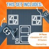 Strictly Briks 4 Pack Stackable Baseplates 10x10 in, 32x32 Studs, Compatible with Major Brands, 4 Plates & 30 Stackers, Charcoal Gray - 3 of 4