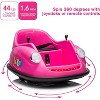 12V Kids Bumper Car w/Remote, 2-Speed Electric Ride On Toy, 360° Spin, Music, LED Lights, Safety Belt - 4 of 4