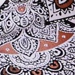 foil black lace print