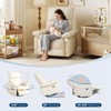 Power Recliner Chair, PU Leather Swivel Rocker Recliner with USB Ports, Upholstered Nursery Glider Reclining Sofa Chair, Ergonomic Lounge - 3 of 4