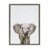 18" x 24" Sylvie Baby Elephant Color Framed Canvas by Simon Te of Tai Prints Gray - Kate & Laurel All Things Decor: Transitional Style - 2 of 4