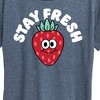 Women's - Instant Message - Stay Fresh Strawberry Short Sleeve Graphic T-Shirt - 2 of 4