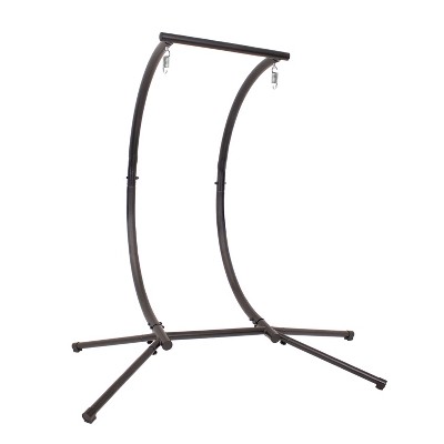 Sunnydaze Outdoor Steel Stand for Double Egg Chairs - Black