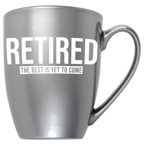 Elanze Designs Retired The Best Is Yet To Come Grey 10 ounce New Bone China Coffee Cup Mug - 1 of 4