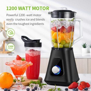 AOSTIRMOTOR 1200W Compact Personal Blender Juice Blender Set Frozen Drinks Shake Sauces & More Smoothie Maker - 1 of 1