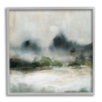 Stupell Enigmatic Foggy Mountain Landscape Framed Giclee