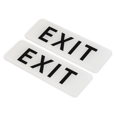 Unique Bargains Waterproof Self-Adhesive Decor Home Business Exit Sign 2 Pcs