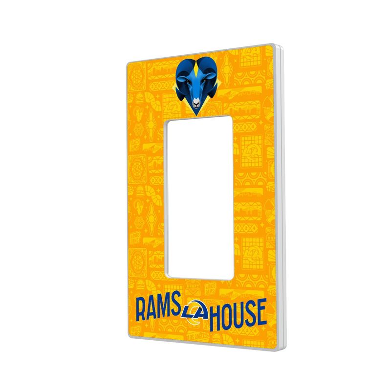 Keyscaper Los Angeles Rams 2024 Illustrated Limited Edition Hidden-Screw Light Switch Plate, 1 of 2