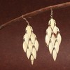 SOHI Women's Silver Foliage Drop Earrings - 2 of 3
