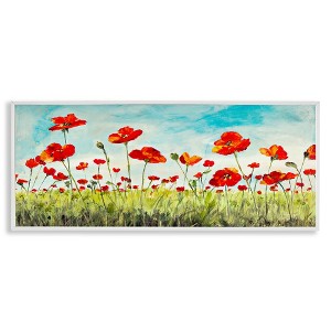 Stupell Industries Bright Red Poppies Meadow, 24" x 10" - 1 of 4