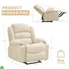Manual Recliner Chair for Adults Widen Oversize Overstuffed Breathable Fabric Lounge Chair - 2 of 4