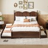 Queen Size Platform Bed with 4 Big Drawers and Twin XL Trundle for Bedroom - 2 of 4