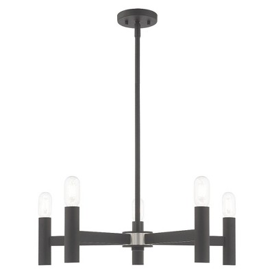 Livex Lighting Copenhagen 5 - Light Chandelier in  Scandinavian Gray