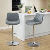 LOVMOR Counter Height Bar Stools Kitchen Island Barstools Adjustable Swivel Counter Stool Bar Height Island Chairs with Back,Set of 2 - image 2 of 4