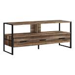Open Shelf Reclaimed Wood Look TV Stand for TVs up to 48" Brown/Black - EveryRoom