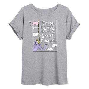 Women's - Dr. Seuss - I'm On My Way Oversized Graphic T-Shirt - 1 of 4