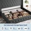 Allewie Lift Up Storage Bed, Button Tufted Headboard with Wingback, No Box Spring Needed, Hydraulic Storage, Button Tufted - image 3 of 4