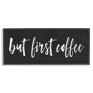 Stupell Industries But First Coffee Calligraphy Script Kitchen Phrase Framed Giclee Art - 1 of 4