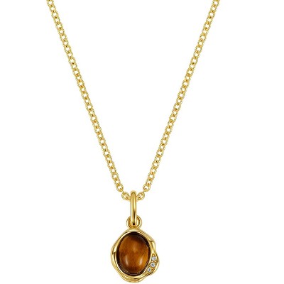 Molenia Healing Jewelry for Women, 925 Sterling Silver Malachite/Tiger Eye Necklace Pendant, Elegant Protective Healing Stone Gifts for Her