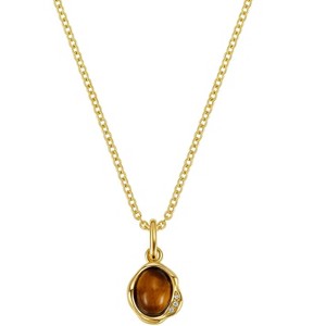 Molenia Healing Jewelry for Women, 925 Sterling Silver Malachite/Tiger Eye Necklace Pendant, Elegant Protective Healing Stone Gifts for Her - 1 of 4