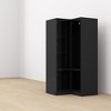 Hitow Black Exquisite Armoire Corner Armoire Glass Cabinet Door Built-In Lights - 4 of 4
