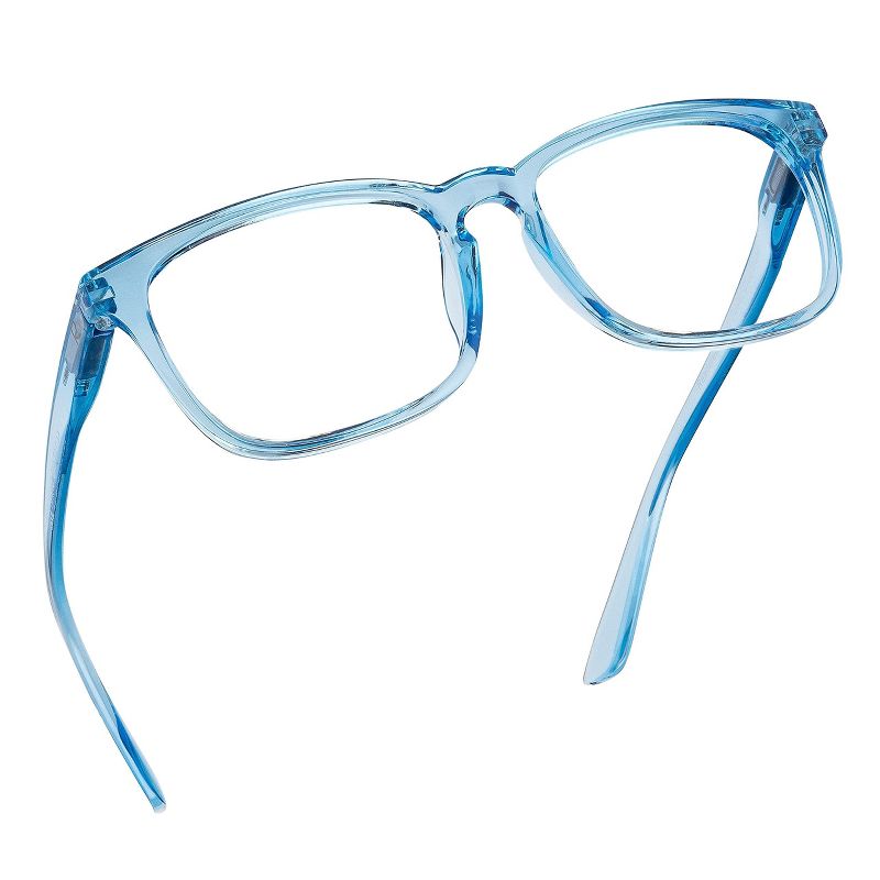 Readerest 0.75 Magnification Blue Light Anti Eyestrain Blocking Reading Glasses, Light blue, 1 of 5