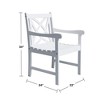 Solhome Heraldo White Farmhouse Wood Patio Armchair - 4 of 4