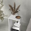 FONTOI End Tables Multi Tier with Open Compartments Sleek Side Table for Living Room to Organize Decor Books and Essentials, White, 26"*13.8"*3.6" - 3 of 4