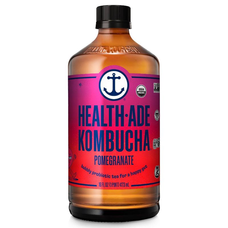 Health-Ade Organic Vegan Pomegranate Kombucha - 16 fl oz, 1 of 15