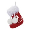 Stocking and Mitten Metal Ornament – Red White Cut Out Design – 4 in – Set of 12 – By Melrose - 4 of 4