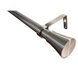 Versailles Home Fashions 84"-150" Stainless Steel Flare Indoor/Outdoor Curtain Rod - Brushed Nickel