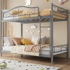Coucheta Bunk Bed Twin Over Twin with Ladder & Full Safety Guardrail, Heavy Duty Metal Twin Over Twin Bunk Bed 400 Lbs Load Capacity, Noise Free - 2 of 2
