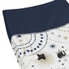 Sweet Jojo Designs Boy or Girl Gender Neutral Unisex Changing Pad Cover Celestial Blue Gold and Grey - 3 of 4